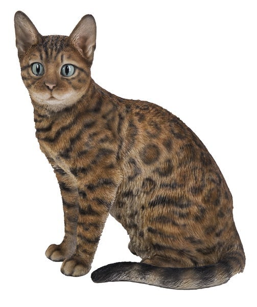 Sitting Bengal Cat Figurine - Stunning Home Decor for Bengal Cat Lovers