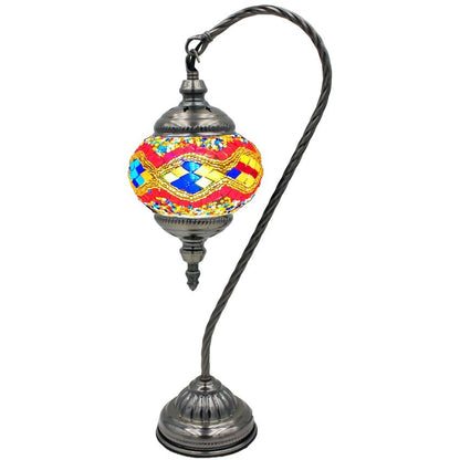Golden Wave Handmade Turkish Lamps with Swan Neck Style