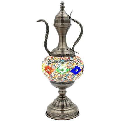 Multicolor Diamonds Turkish Lamp with Pitcher Design