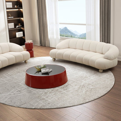 Chic White Chenille Loveseat & Sofa Set - Stylish Upholstery for Your Home