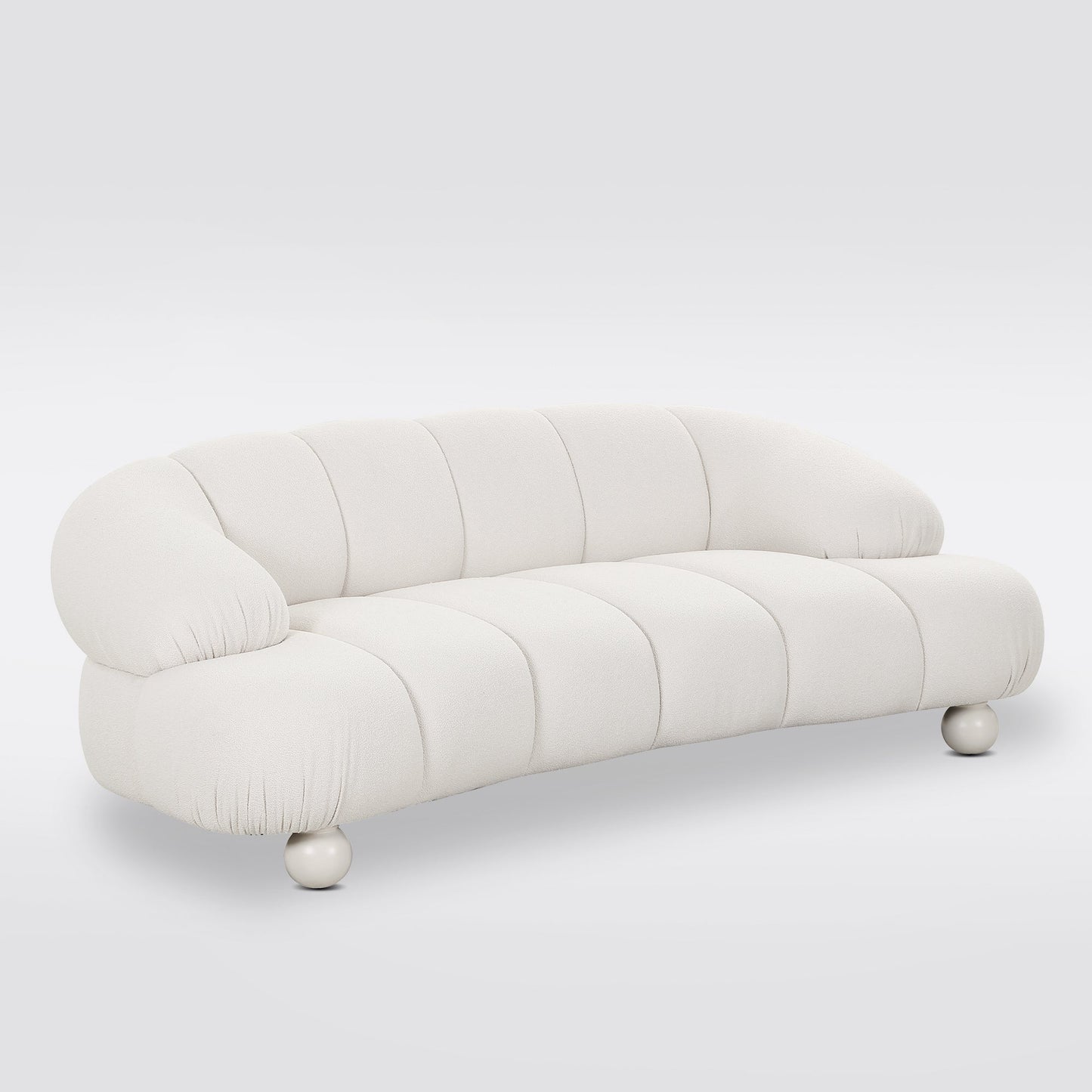 Chic White Chenille Loveseat & Sofa Set - Stylish Upholstery for Your Home