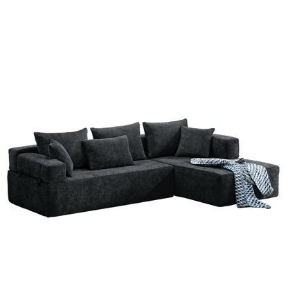 Vibrant Compressed Sofa: White, Black, Orange & Blue Snow Neil Design with High-Quality Comfort