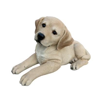 87632-YL - Golden Dreams: Lying Yellow Labrador Polyresin Figurine
