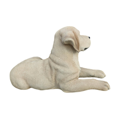 87632-YL - Golden Dreams: Lying Yellow Labrador Polyresin Figurine