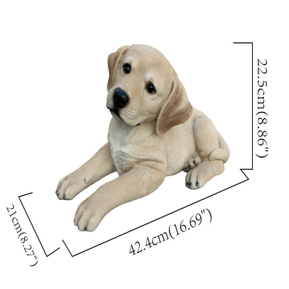 87632-YL - Golden Dreams: Lying Yellow Labrador Polyresin Figurine