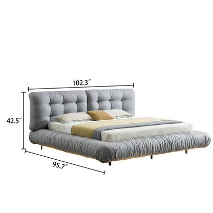 Premium Bed with High-Density Sponge & Pine Wood Board - Queen and King Sizes