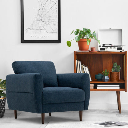 Stylish Modern Upholstered Accent Chair - Single Sofa Armchair for Chic Living Room Decor