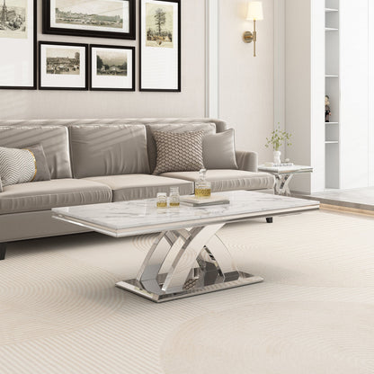 Stylish MDF and Metal Coffee Table - Ideal Dimensions for Any Living Room