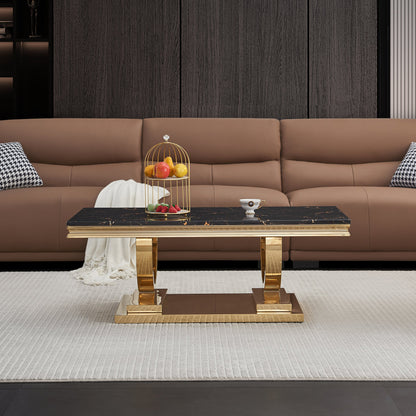 Chic Coffee Table - Durable MDF and Metal Construction, Perfect Size for Any Room