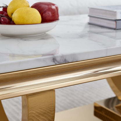 Chic Coffee Table - Durable MDF and Metal Construction, Perfect Size for Any Room