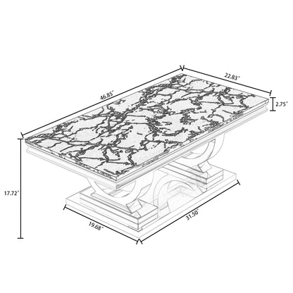 Chic Coffee Table - Durable MDF and Metal Construction, Perfect Size for Any Room