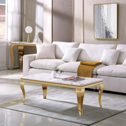 Stylish MDF and Metal Coffee Table - Perfect Dimensions for Modern Living Spaces