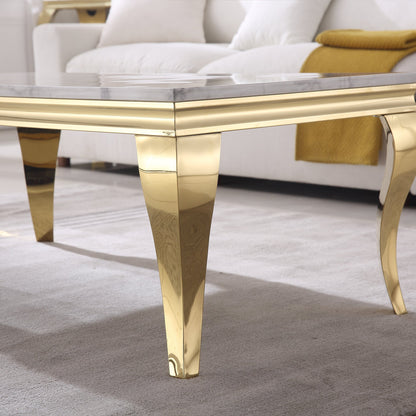 Stylish MDF and Metal Coffee Table - Perfect Dimensions for Modern Living Spaces