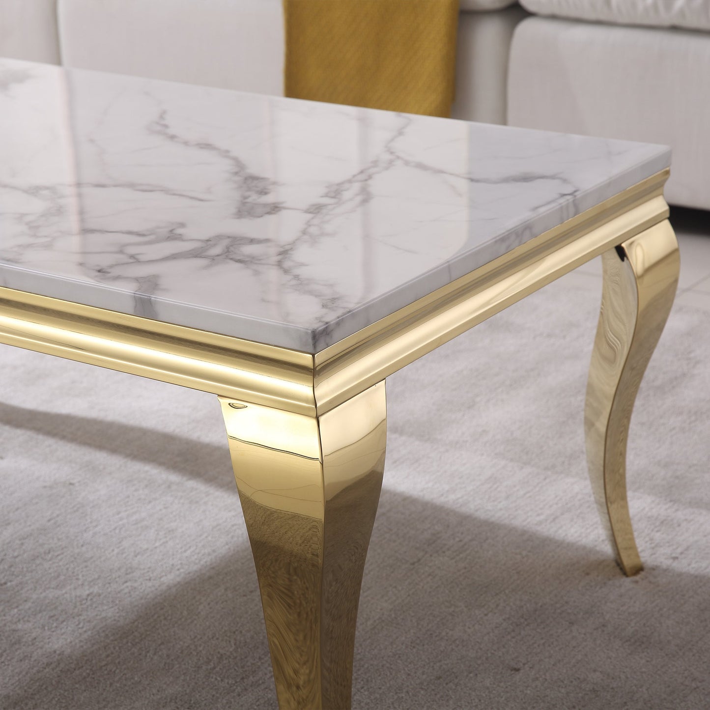 Stylish MDF and Metal Coffee Table - Perfect Dimensions for Modern Living Spaces