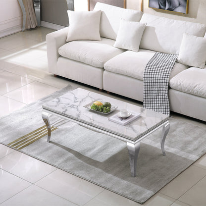 Stylish MDF and Metal Coffee Table - Perfect Dimensions for Modern Living Spaces