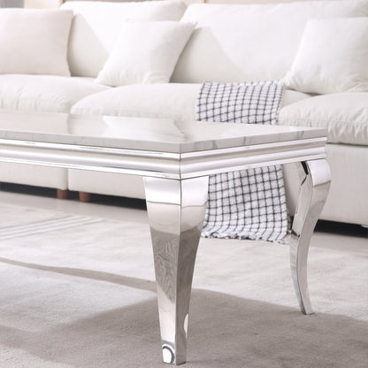 Stylish MDF and Metal Coffee Table - Perfect Dimensions for Modern Living Spaces