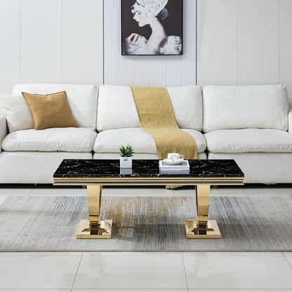 Modern Coffee Table - Durable MDF and Metal Design, Perfect for Any Living Space