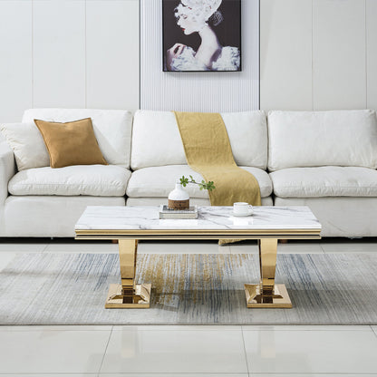 Modern Coffee Table - Durable MDF and Metal Design, Perfect for Any Living Space