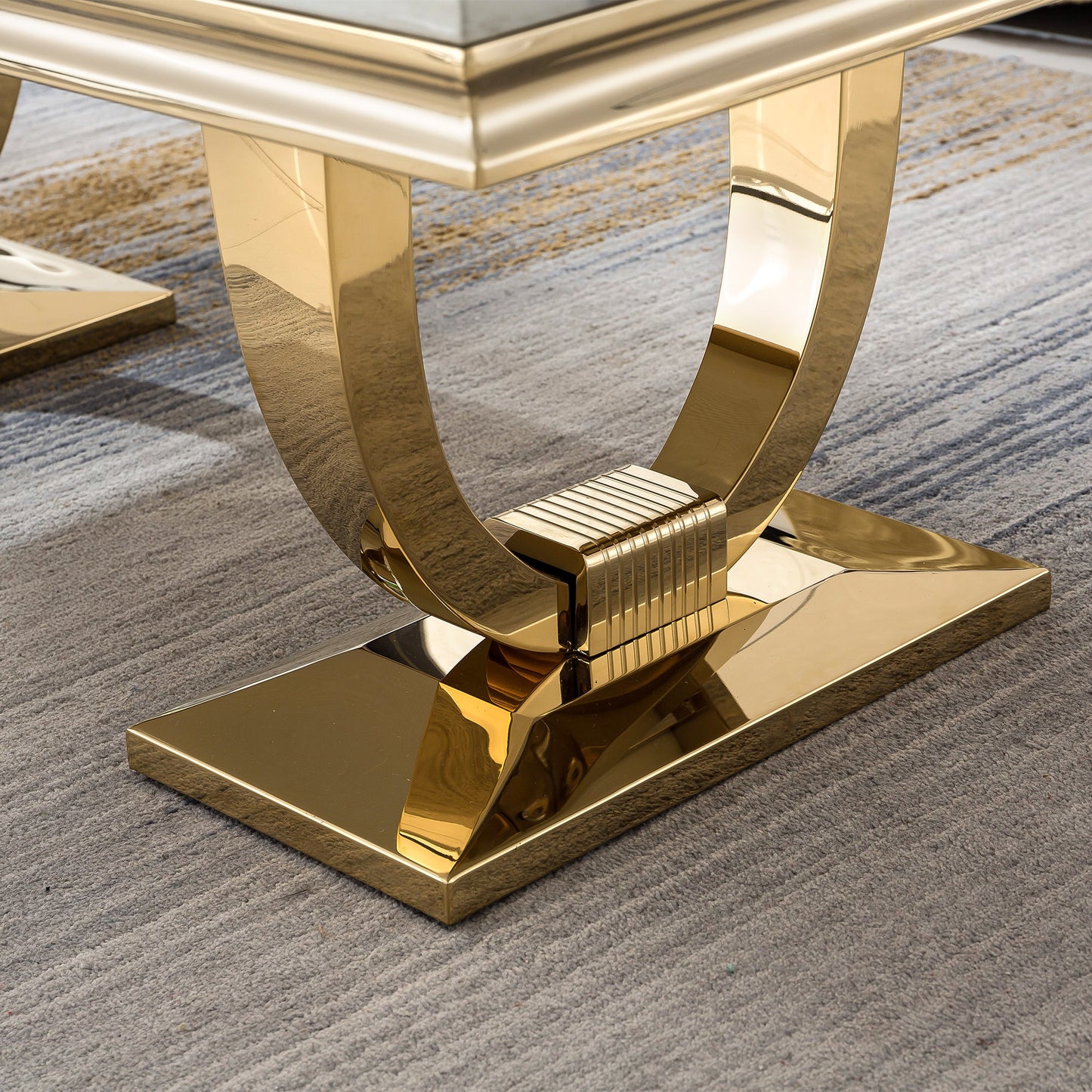 Modern Coffee Table - Durable MDF and Metal Design, Perfect for Any Living Space