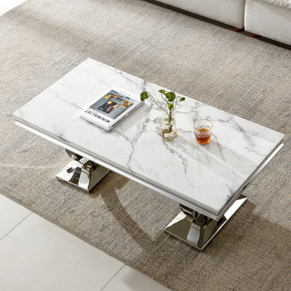 Modern Coffee Table - Durable MDF and Metal Design, Perfect for Any Living Space