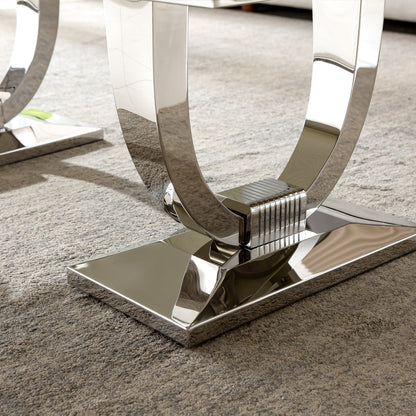 Modern Coffee Table - Durable MDF and Metal Design, Perfect for Any Living Space