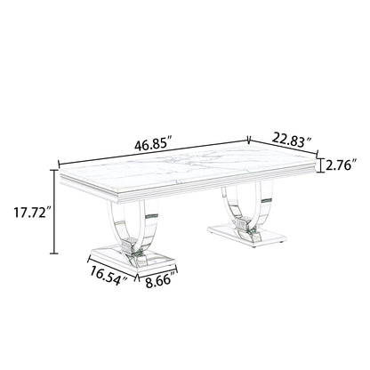 Modern Coffee Table - Durable MDF and Metal Design, Perfect for Any Living Space