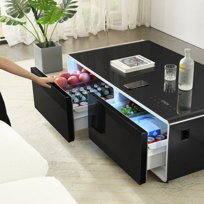 Smart Table Fridge - Stylish Tempered Glass Refrigerators