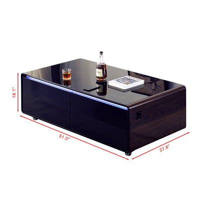 Smart Table Fridge - Stylish Tempered Glass Refrigerators