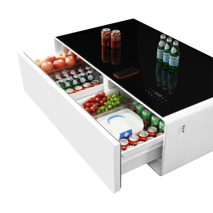 Smart Table Fridge - Stylish Tempered Glass Refrigerators