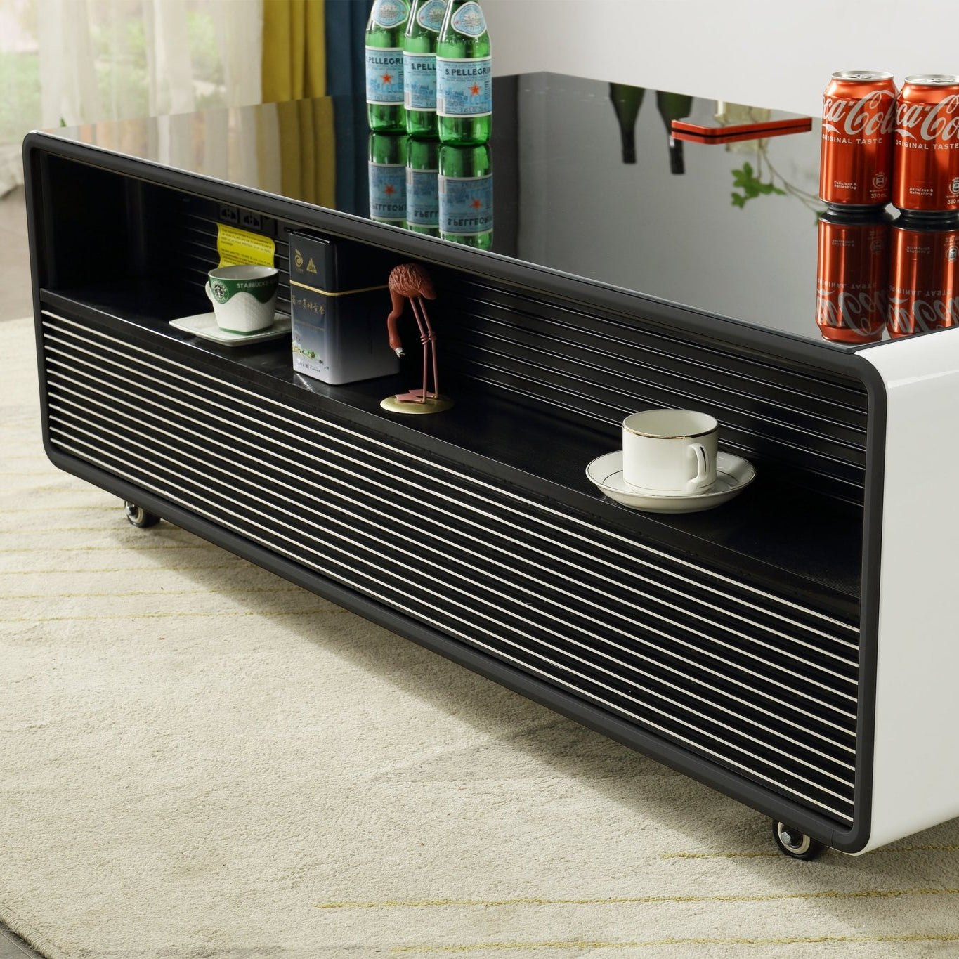 Smart Table Fridge - Stylish Tempered Glass Refrigerators