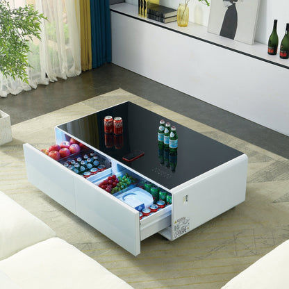 Smart Table Fridge - Stylish Tempered Glass Refrigerators