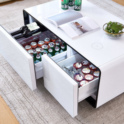 Smart Table Fridge - Stylish Tempered Glass Refrigerators