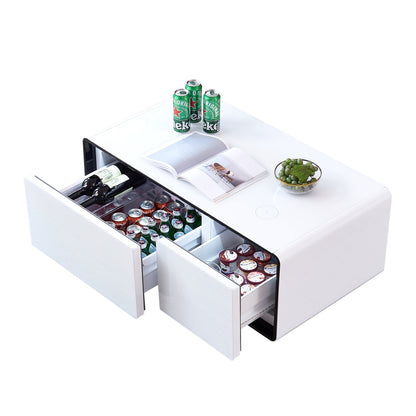 Smart Table Fridge - Stylish Tempered Glass Refrigerators