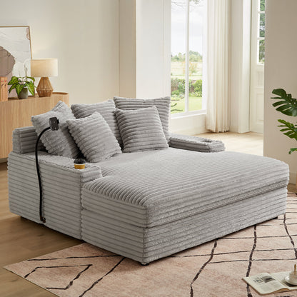 Modern Flannel Sofa with High-Quality Sponge & Springs - Multiple Colors Available