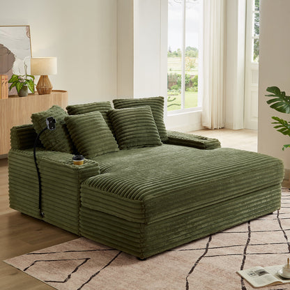 Modern Flannel Sofa with High-Quality Sponge & Springs - Multiple Colors Available