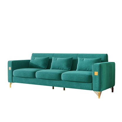 Stylish Velvet Sofa with Metal Frame: Modern Comfort & Elegance