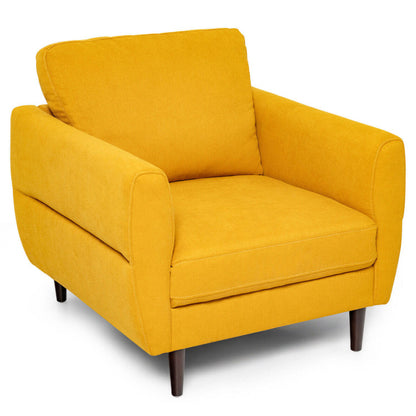 Stylish Modern Upholstered Accent Chair - Single Sofa Armchair for Chic Living Room Decor