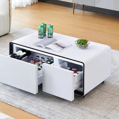 Smart Table Fridge - Stylish Tempered Glass Refrigerators