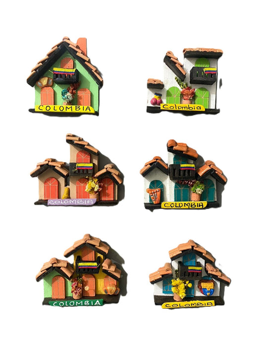 imanes de casas colombianas / Colombian house magnets