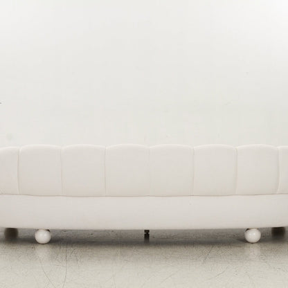 Chic White Chenille Loveseat & Sofa Set - Stylish Upholstery for Your Home