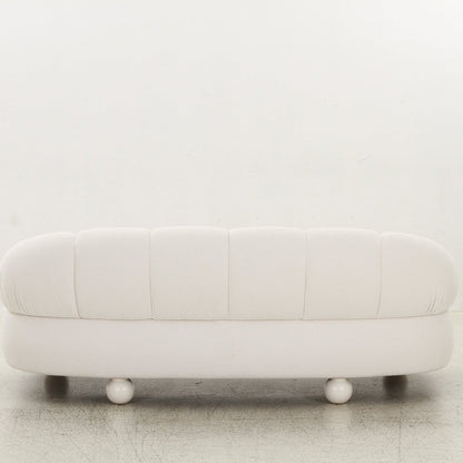 Chic White Chenille Loveseat & Sofa Set - Stylish Upholstery for Your Home