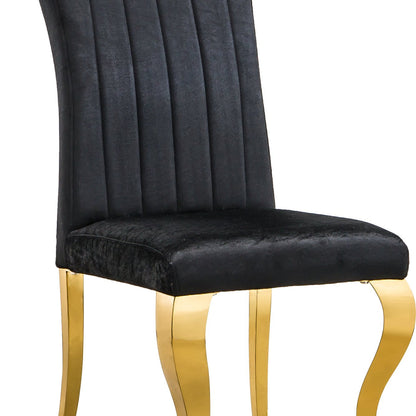 Stylish Dining Chair in White PU, Grey Velvet, or Black Velvet with Gold/Silver Mirrored Finish