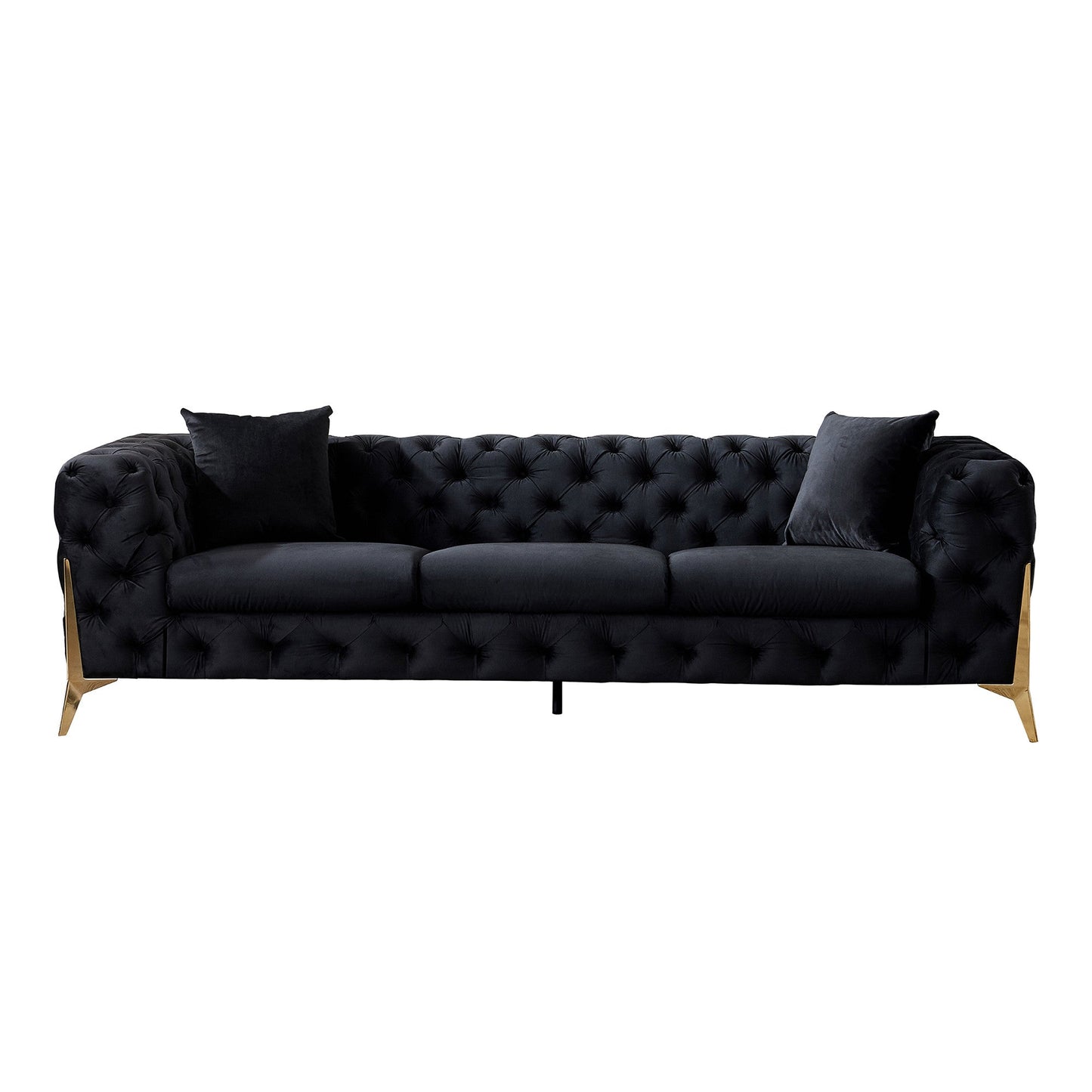 Luxurious Upholstered Sofa Set - Armchair, Loveseat & Sofa in Velvet