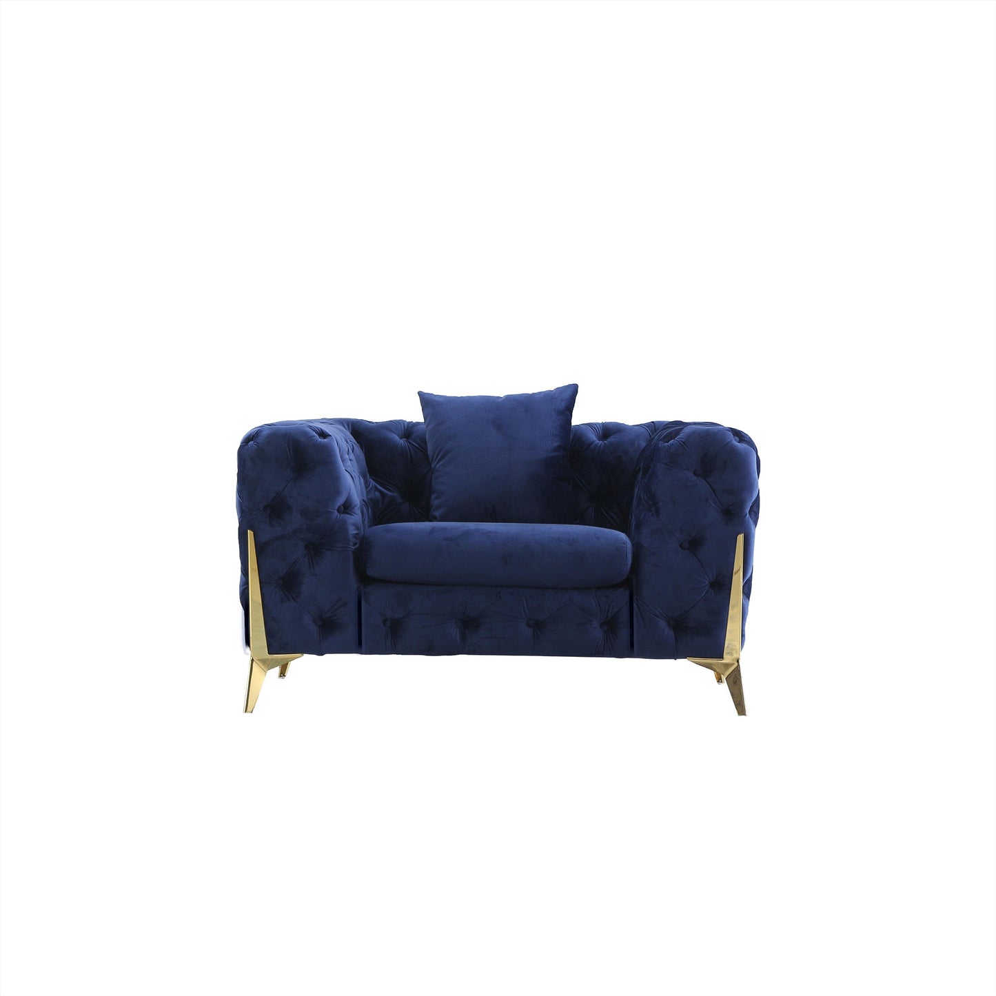 Luxurious Upholstered Sofa Set - Armchair, Loveseat & Sofa in Velvet