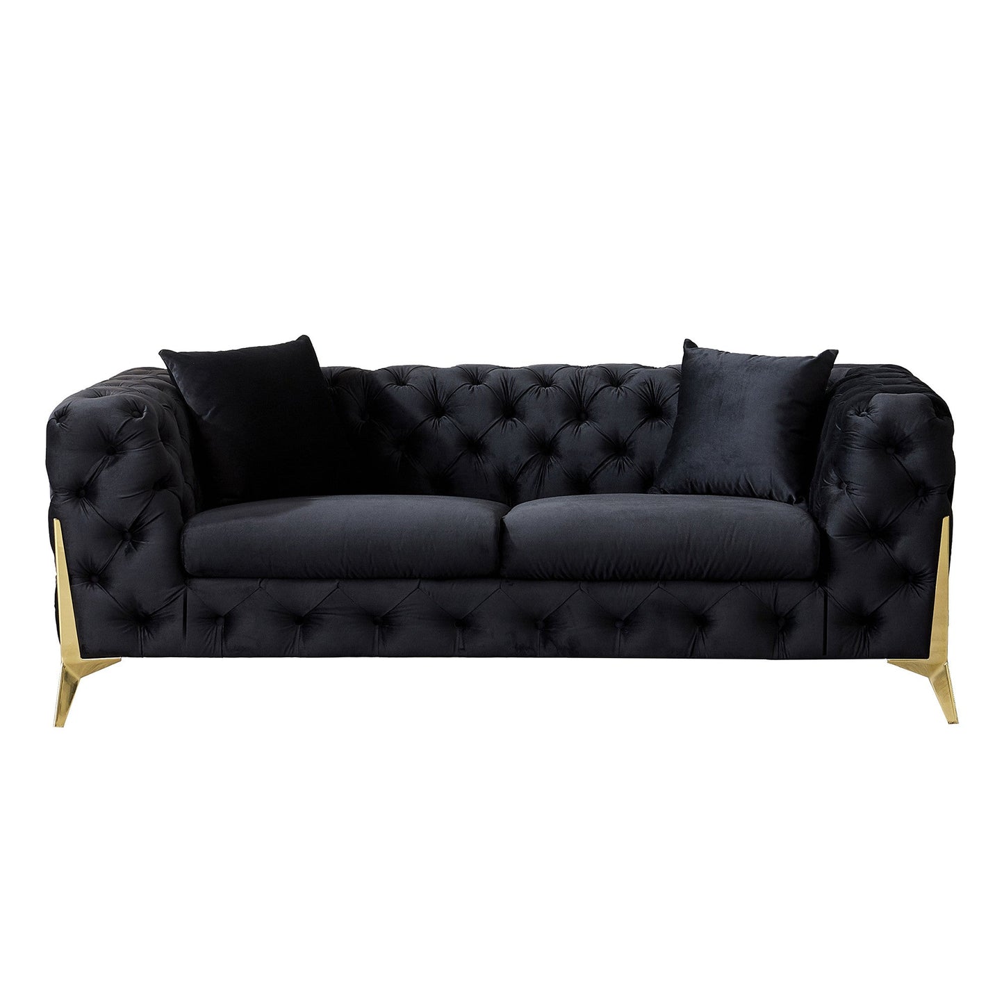 Luxurious Upholstered Sofa Set - Armchair, Loveseat & Sofa in Velvet