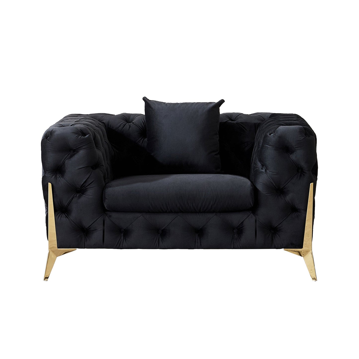 Luxurious Upholstered Sofa Set - Armchair, Loveseat & Sofa in Velvet