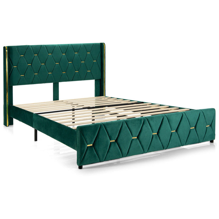 Upholstered Platform Bed Frame with Adjustable Headboard – Stylish and Versatile Bedroom Furniture