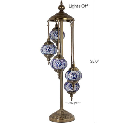 Oceanic Dreams Turkish Lamps with 5 Globes